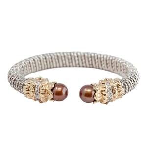 NEW ALWAND VAHAN pearl tip sterling silver bracelet in silver